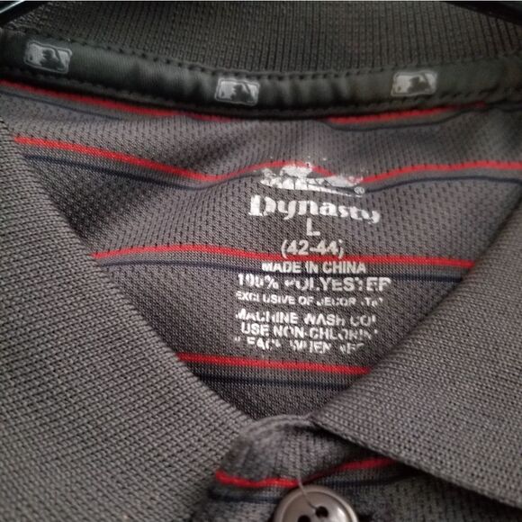 Men's Gray and Red Striped Polo Shirt With St. Louis CARDINALS! - Picture 4 of 5